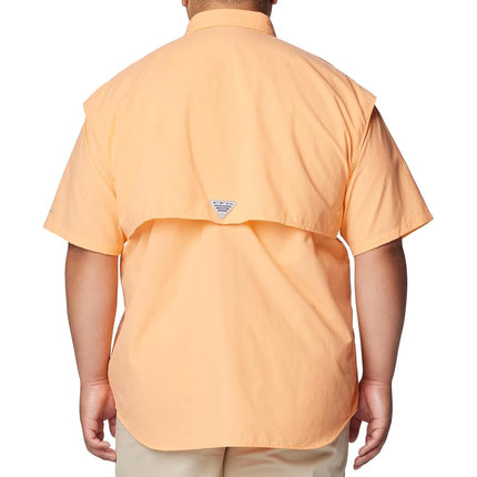 Columbia Men's PFG Bahama II Short Sleeve Shirt, Bright Nectar, 1X