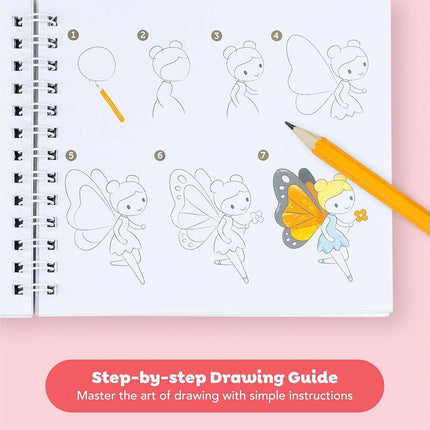 Tiger Tribe How to Draw Fantasy, 14 Piece Kids Drawing Set