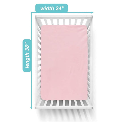 Drap-housse pour berceau portable/mini-berceau American Baby Company, en chenille douce et soyeuse, rose, pour filles