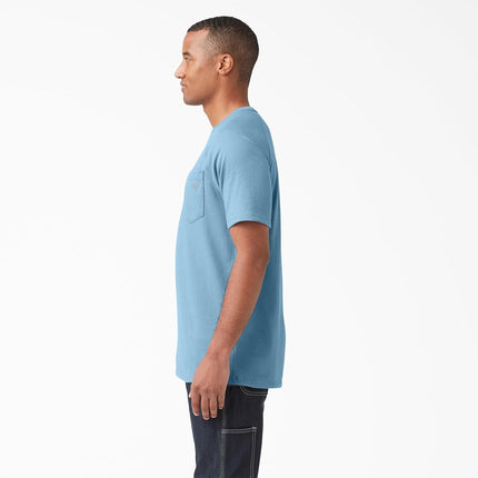 T-shirt Dickies pour homme, à manches courtes et poche, rafraîchissant, bleu poussière, 4XL grand