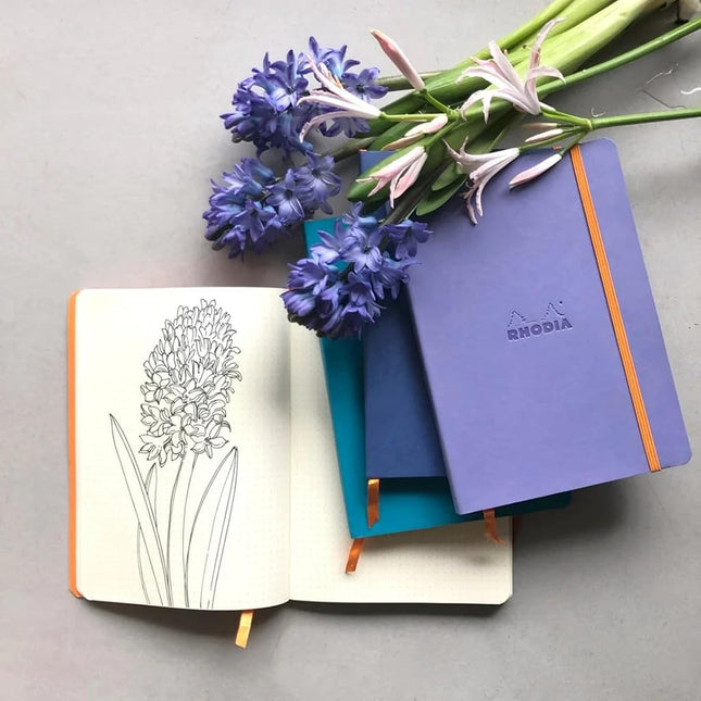 Rhodia Rhodiarama A5 Dot Grid Soft Cover Notebook, Iris Purple