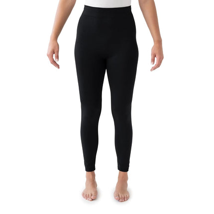MUK LUKS Women's 2 Pack of Leggings Hosiery, Charcoal/Black, Medium/Large (Pack of 2)