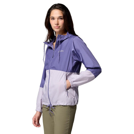 Columbia Women's Flash Forward II Windbreaker, Stormwatch/Lavender Pearl, XXL