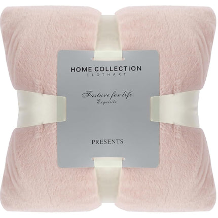 Faux Rabbit Fur Bubble Throw Blanket, Soft Fluffy Plush Blanket 51×63in