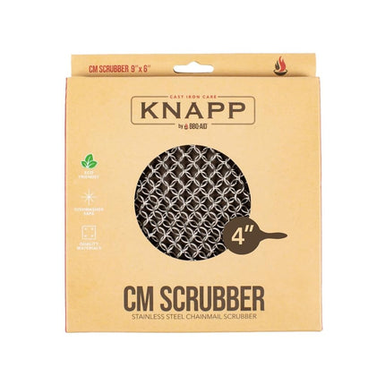 Knapp Made CM Scrubber - Stainless Steel Chain Mail Scrubber for Cast Iron Cookware