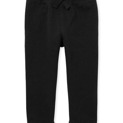 The Children's Place Boys' Active Fleece Jogger Pants, Black Single, 5T