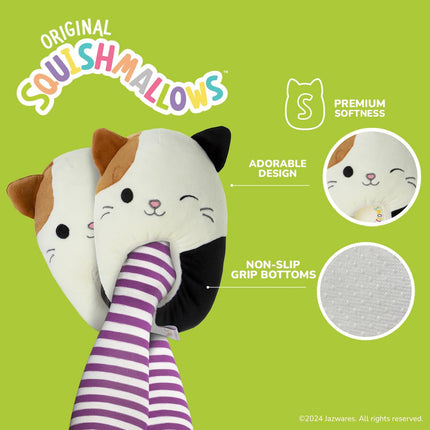 Squishmallows Slippers Plush Lightweight Warm Comfort Soft Aline Slipper House Shoes for Kids and Adults (sizes 11-1 Little Kid / 2-5 Big Kid / 5-10 Adult), Cam the Cat, 11-12 Little Kid