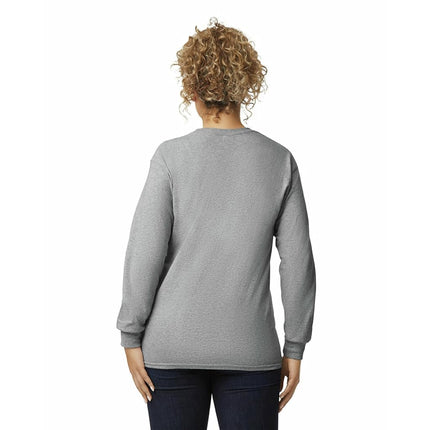 Gildan Unisex's Ultra Cotton Long Sleeve T-Shirt, Style G2400, Multipack, Sport Grey (2-Pack), 5XL (Pack of 2)
