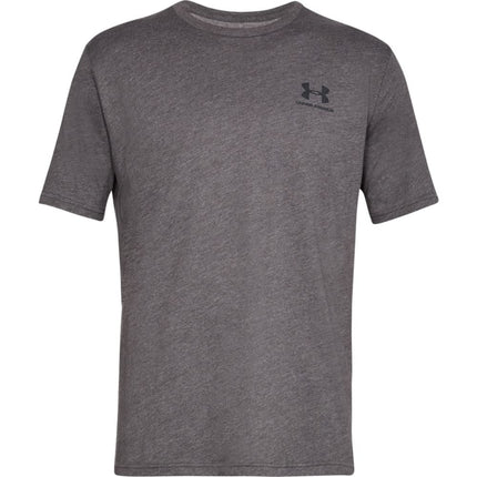 Camiseta de manga corta Under Armour Sportstyle Left Chest para hombre, carbón jaspeado (019)/negro, 3X-Large Tall