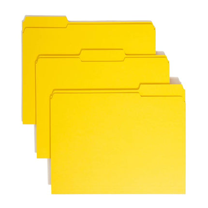 Smead 1/3-Cut File Folders, Heavy Duty Reinforced 