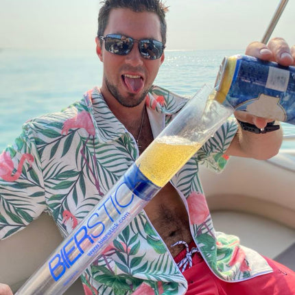 Bierstick 2.0 Beer Bong Syringe - College Gift Party Tool - Perfect for Tailgating, Spring Break, and Boat Parties - Funnel Holds 24oz with Removable Mouthpiece