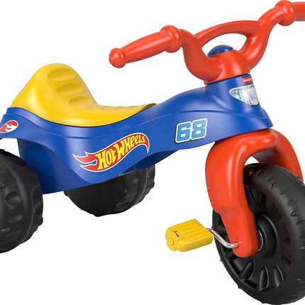 Fisher-Price Hot Wheels Tough Trike, triciclo resistente con colores y gráficos de Hot Wheels para niños pequeños y preescolares de 2 a 5 años