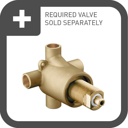 Moen 3360 Brass Three-Function Shower Transfer Valve 1/2-Inch CC Connections, or Unfinished, Pack of 1