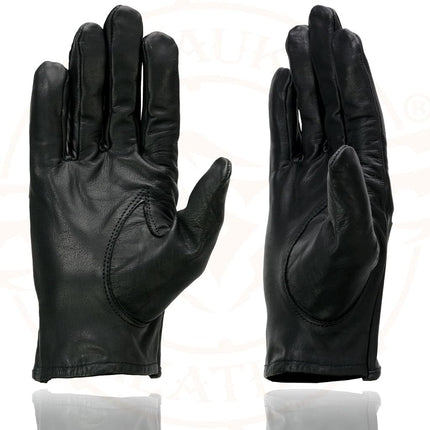 Milwaukee Leather Men's Perforated Gloves with Button Closure (Black, Medium)
