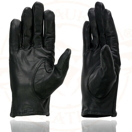Milwaukee Leather Men's Perforated Gloves with Button Closure (Black, Medium)