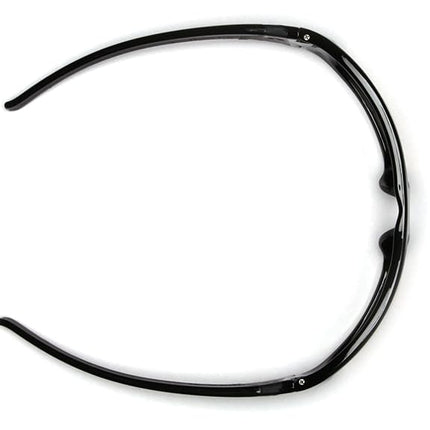 Pyramex Goliath Safety Eyewear, Black Frame, Silver Mirror Lens