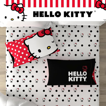 Franco Hello Kitty Bedding Super Soft Microfiber 3 Piece Twin Sheet Set, (Official Licensed Product)