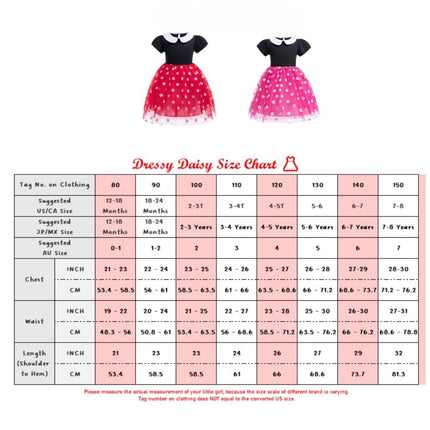 Dressy Daisy Baby Girls Polka Dots Fancy Dress Up Halloween Costume Birthday Party Outfit with Mouse Ears Headband Size 1-2, Red 426