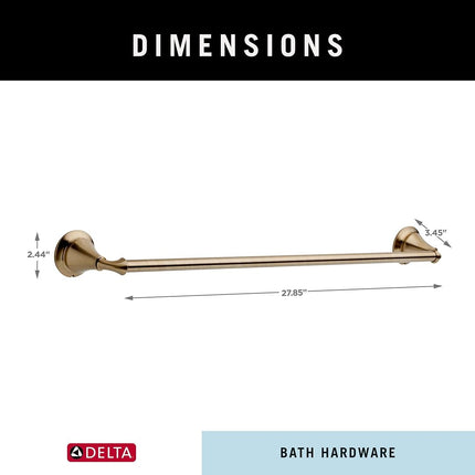 Delta Faucet 79424-CZ Barra de toalla de pared Linden de 24 pulgadas en Bronce Champaña