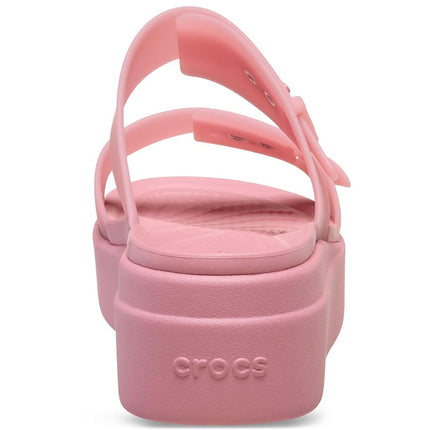 Crocs Sandalias de cuña baja Brooklyn Buckle para mujer, Rosette, 7 UK