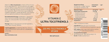 Kala Health Ultra Tocotrienol 200mg Vitamin E Vegan – All 4 tocotrienols - Alpha Tocotrienol + Beta Tocotrienol + Gamma Tocotrienol + Delta Tocotrienol – No Tocopherols - Unique Tocotrienol Complex (180)