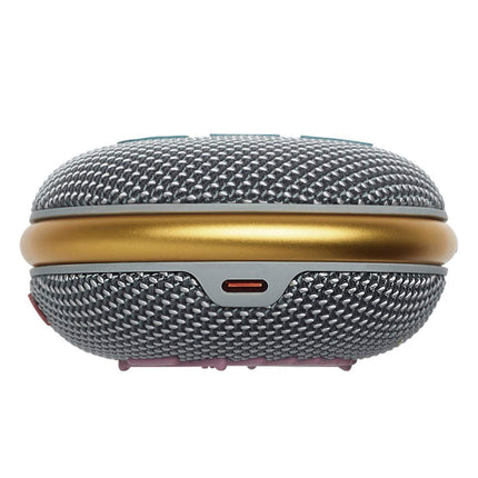 JBL Clip 4 - Mini enceinte Bluetooth portable, son puissant et basses percutantes, mousqueton intégré, étanche à l'eau et à la poussière IP67, 10 heures d'autonomie, enceinte pour la maison, l'extérieur et les voyages (Gris)