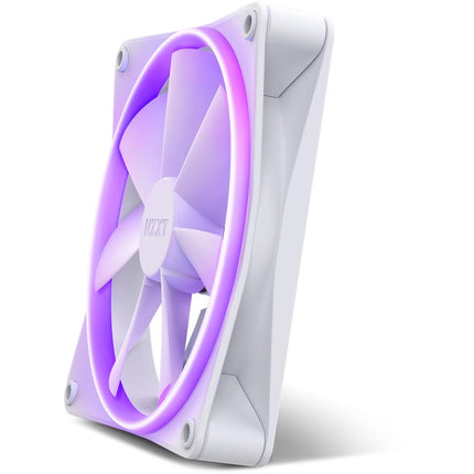 NZXT F140 RGB Fans - RF-R14SF-W1 - Advanced RGB lighting customization, Single (RGB fan and controller REQUIRED AND NOT INCLUDED) - Fan x 140 mm, 14 x 14 x 2.6 cm, White