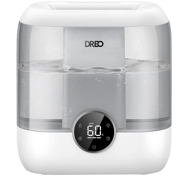 DREO 6L Humidifiers for Bedroom, Quiet Supersized Cool Mist Ultrasonic Humidifier with Diffuser, 60 Hour Runtime for Home, Nursery, Plant, Gray