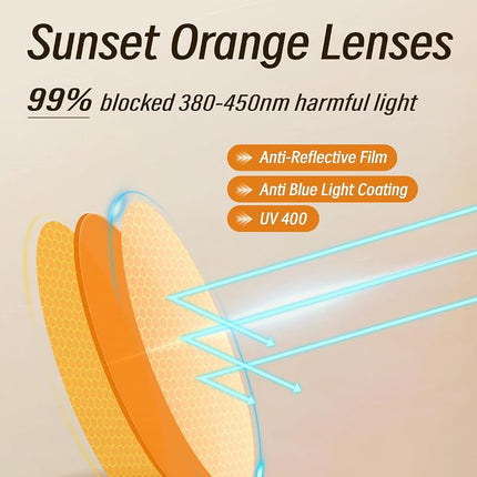Bloomoak 99% Gaming Glasses | Blue Light Blocking Glasses | Comfortable | Anti Glare, Fatigue, Eyestrain | Computer,Screen,Phone