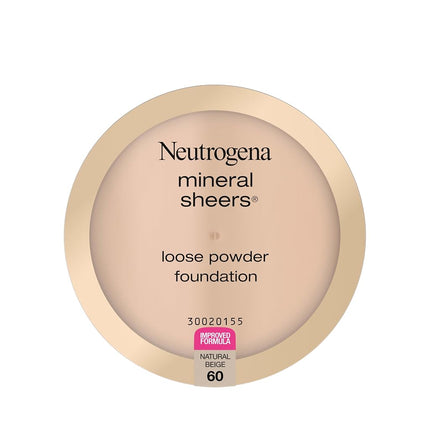 NEUTROGENA - Maquillaje en polvo suelto Mineral Sheers n.º 60 Natural Beige - 0.19 oz.