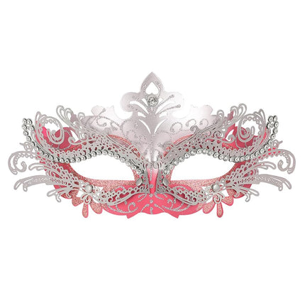 Hoshin Masquerade Mask, Mardi Gras Deecorations Venetian Masks for Womens (Pink & Silver)