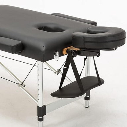 Kalolary Massage Face Cradle Cushion for Massage Tables, Universal Crescent Headrest Face Rest Neck Head Cushion Pillow for Massages Chairs Spa Bed (Black)