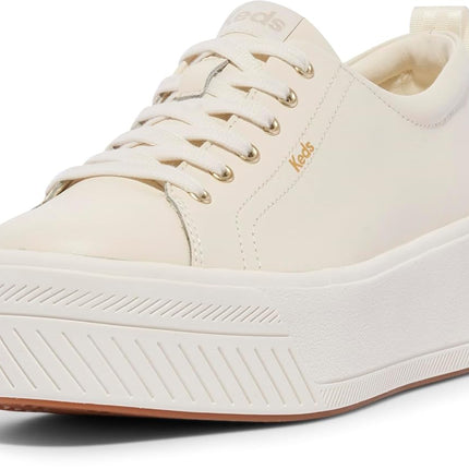 Keds Women's Skyler Leather Sneaker, Off White, 7.