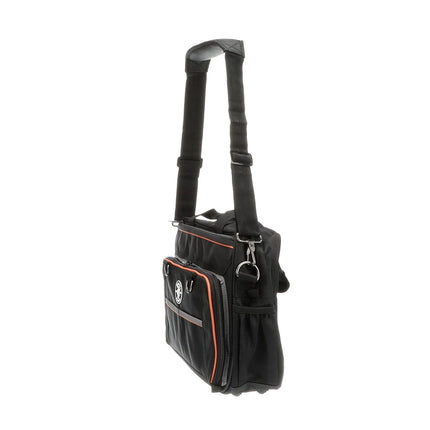 Tool Bag, Tradesman Pro Tech Bag with Laptop Pocket, Black and Orange Klein Tools 55455M