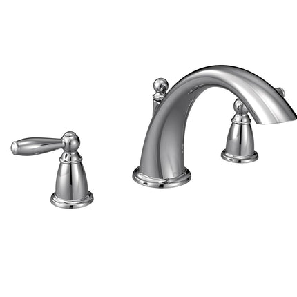 Moen T933 Brantford Two-Handle Low Arc Roman Tub Faucet Without Valve, Chrome