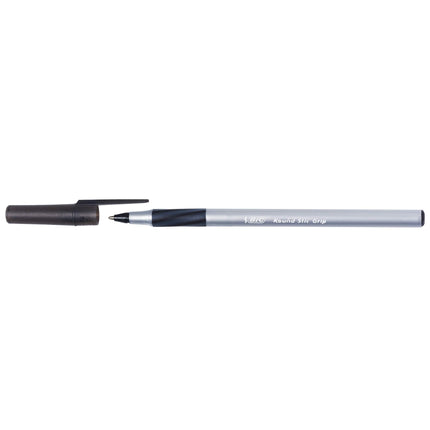 Stylos à bille BIC Round Stic Grip Xtra Comfort, Pointe Moyenne (1,2 mm), Noirs, Prise en main Souple pour un Confort et un Contrôle Accrus, Pack de 36 (GSMG361-BLK) (Lot de 18, 648 au Total)