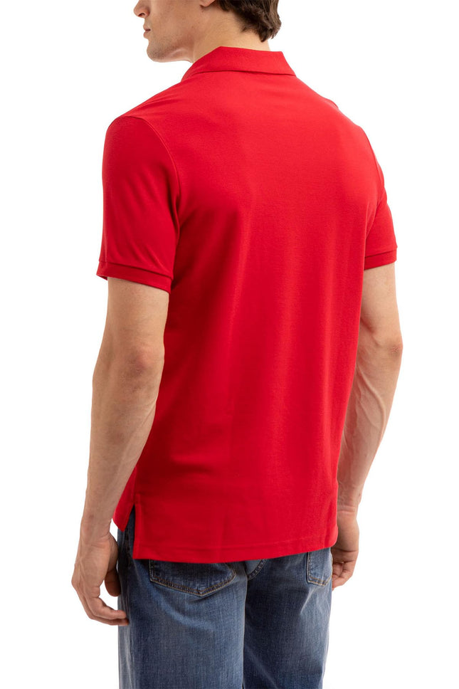 U.S. POLO ASSN. Polo classique pour homme - Chemise polo boutonnée à manches courtes - Rouge - Grande taille