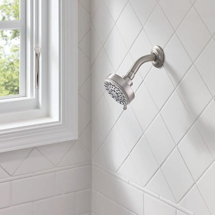 Pomme de douche Ignis 5 réglages en nickel brossé résistant aux taches