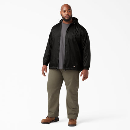 Dickies Men's Nylon Hooded Fleece, Black, L