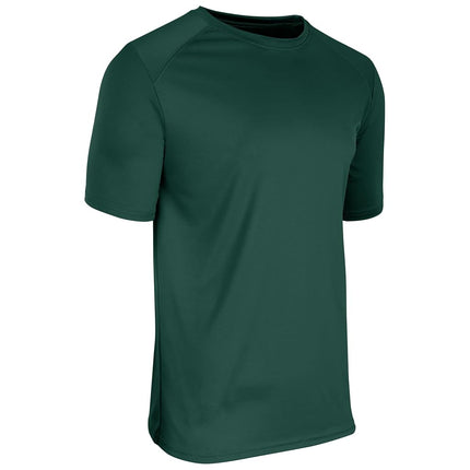 CHAMPRO Leader Polyester Crew Neck T-Shirt, Adult 2X-Large, Forest Green