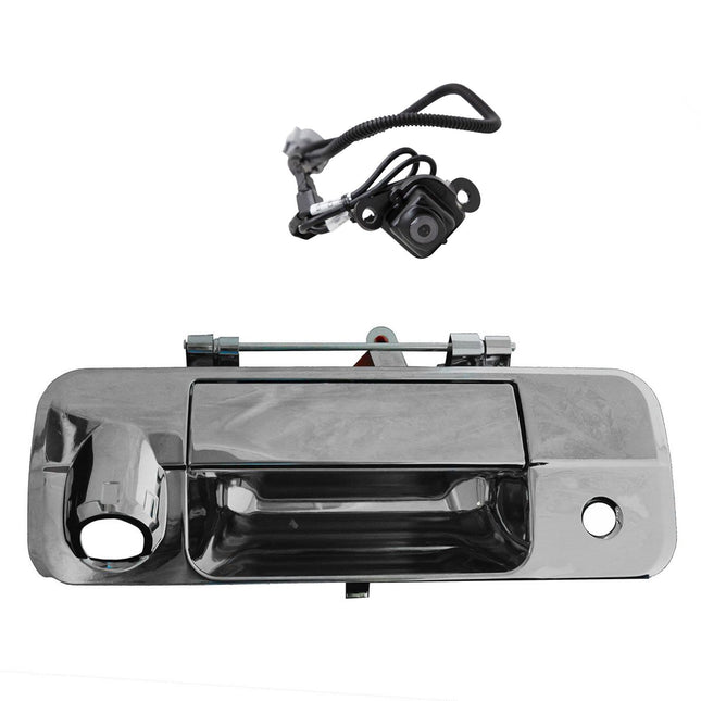 TRQ Chrome Tailgate Handle Reverse Backup Camera K