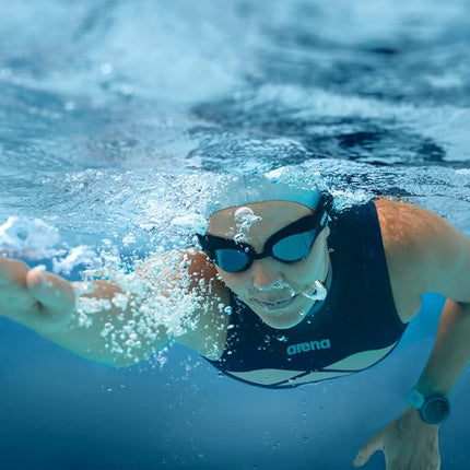 ARENA Cobra Tri Swipe Mirror Unisex Adult Triathlon Goggles, Swimming Pool Goggles with Mirror Lenses, Anti-Fog, UV Protection, 3 Interchangeable Nose Bridges