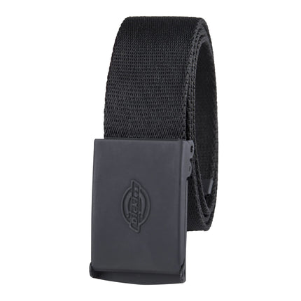 Dickies Women's Tonal Plaque Buckle Fabric Belt, Black, XL