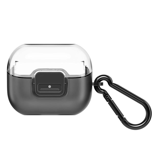 SAMSUNG Galaxy Buds 3 + Buds 3 Pro Clip Case with Carabiner, Keeps Charging Case Closed, Clear Cover Clips to Bag, Belt Loop, US Version, GP-FPR630HICBW, Transparent