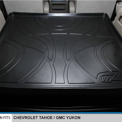 MAXLINER All Weather Cargo Liner Floor Mat Behind 2nd Row Black for 2015-2018 Tahoe/Yukon / Escalade