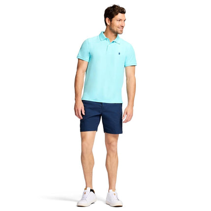 IZOD Men's Big and Tall Advantage Performance Short Sleeve Solid Polo Shirt, Blue Radiance, XXL