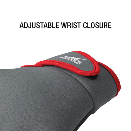 Gants de natation unisexe Speedo pour adulte, Charbon/Rouge, S US