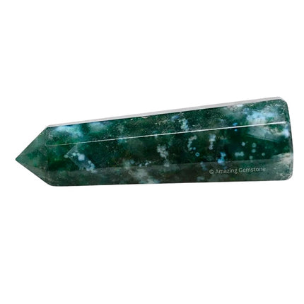 Amazing Gemstone Moss Agate Crystal Towers - Natural Healing Crystal Point Obelisk for Reiki Healing and Crystal Grid (3" to 4" INCH)
