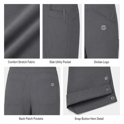 Dickies Women's Temp-iq Bi-Stretch Roll-up Performance Pant, Graphite V1, 14