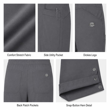 Dickies Women's Temp-IQ Bi-Stretch Roll-Up Performance Pant, Graphite, 8